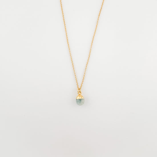 Aquamarine tumbled necklace