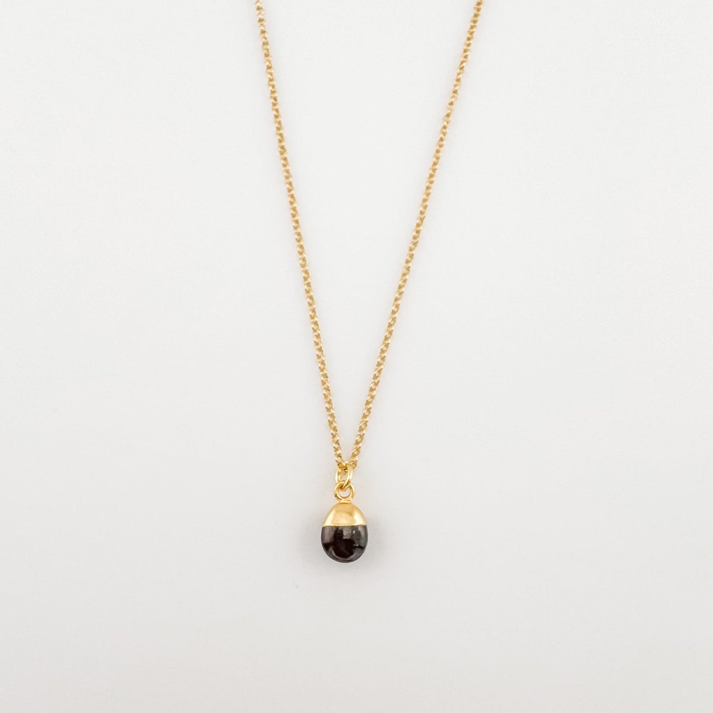 Garnet tumbled necklace