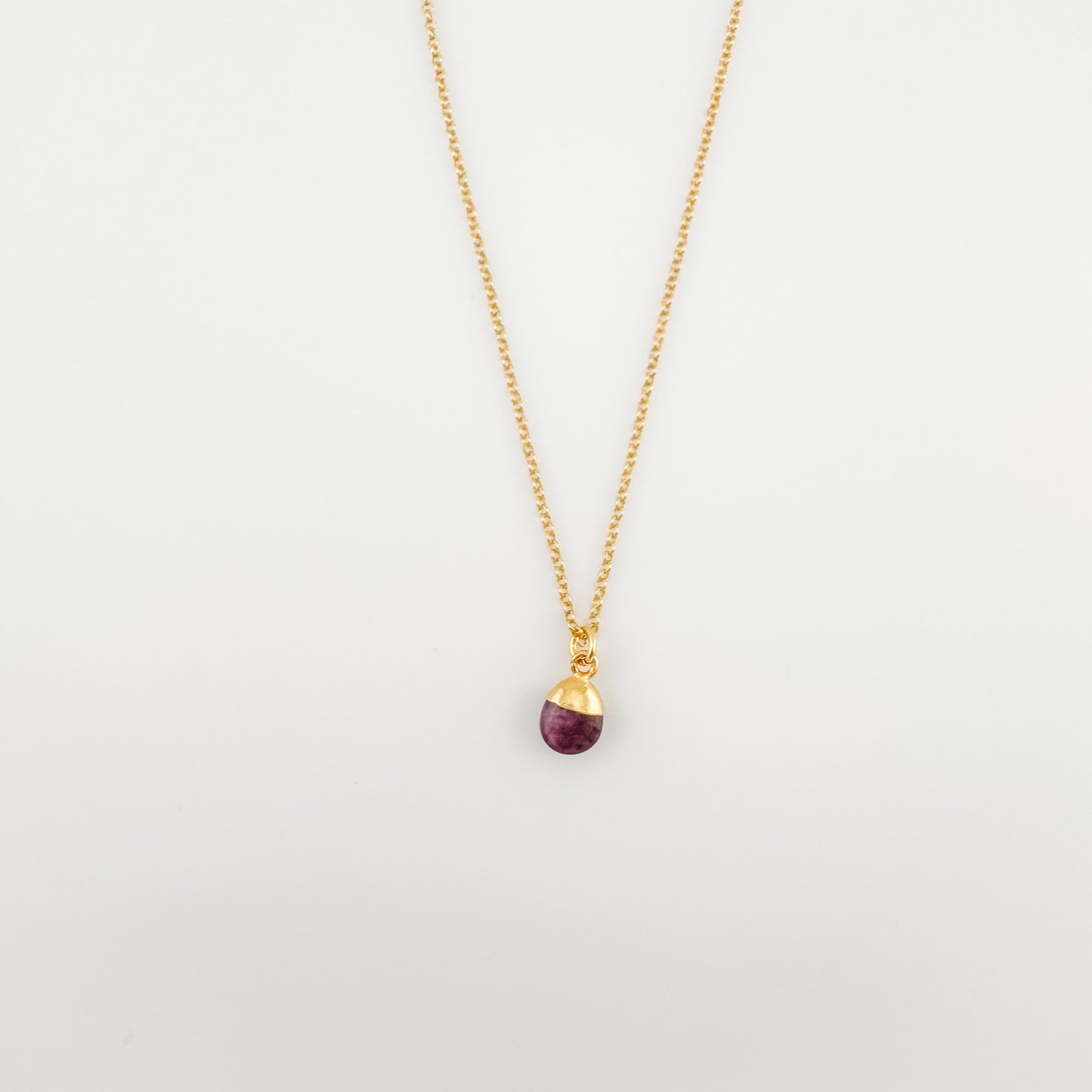 Ruby tumbled necklace