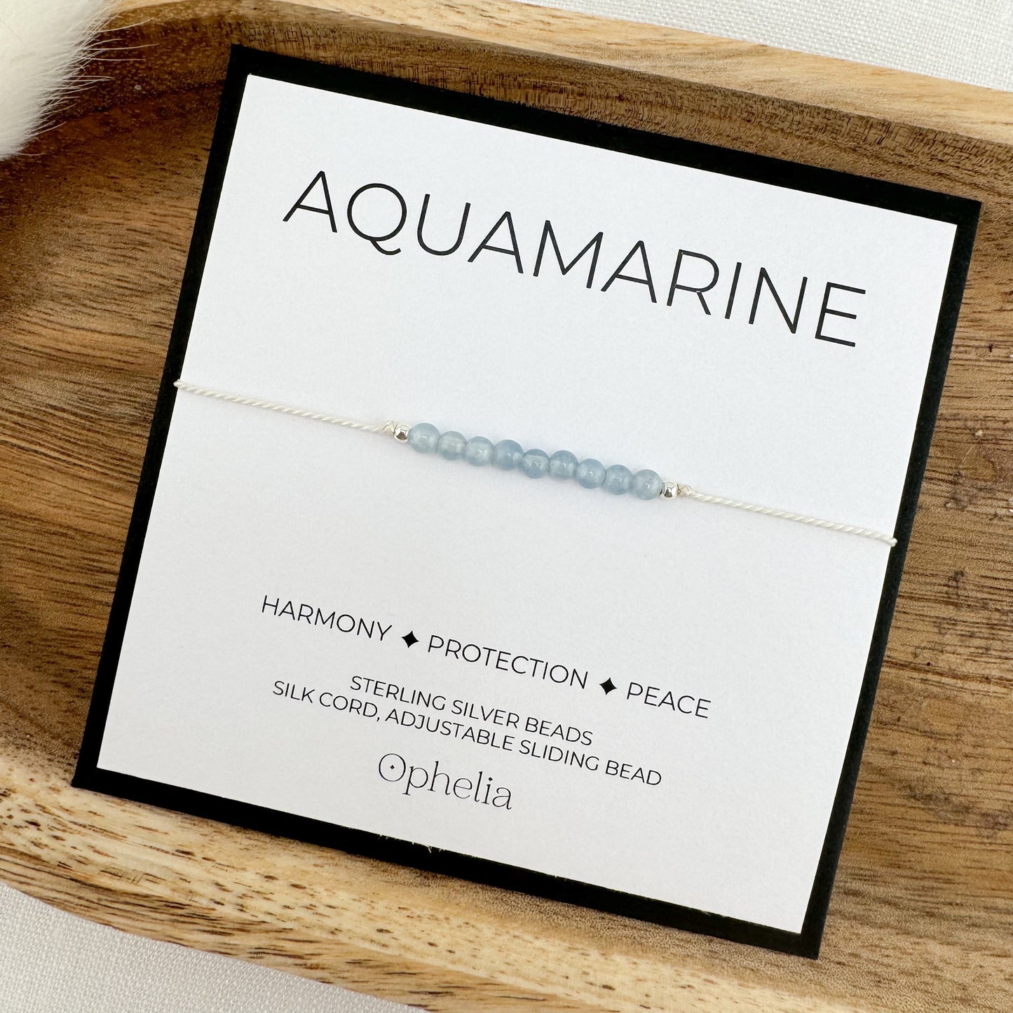 Aquamarine Silk Bracelet