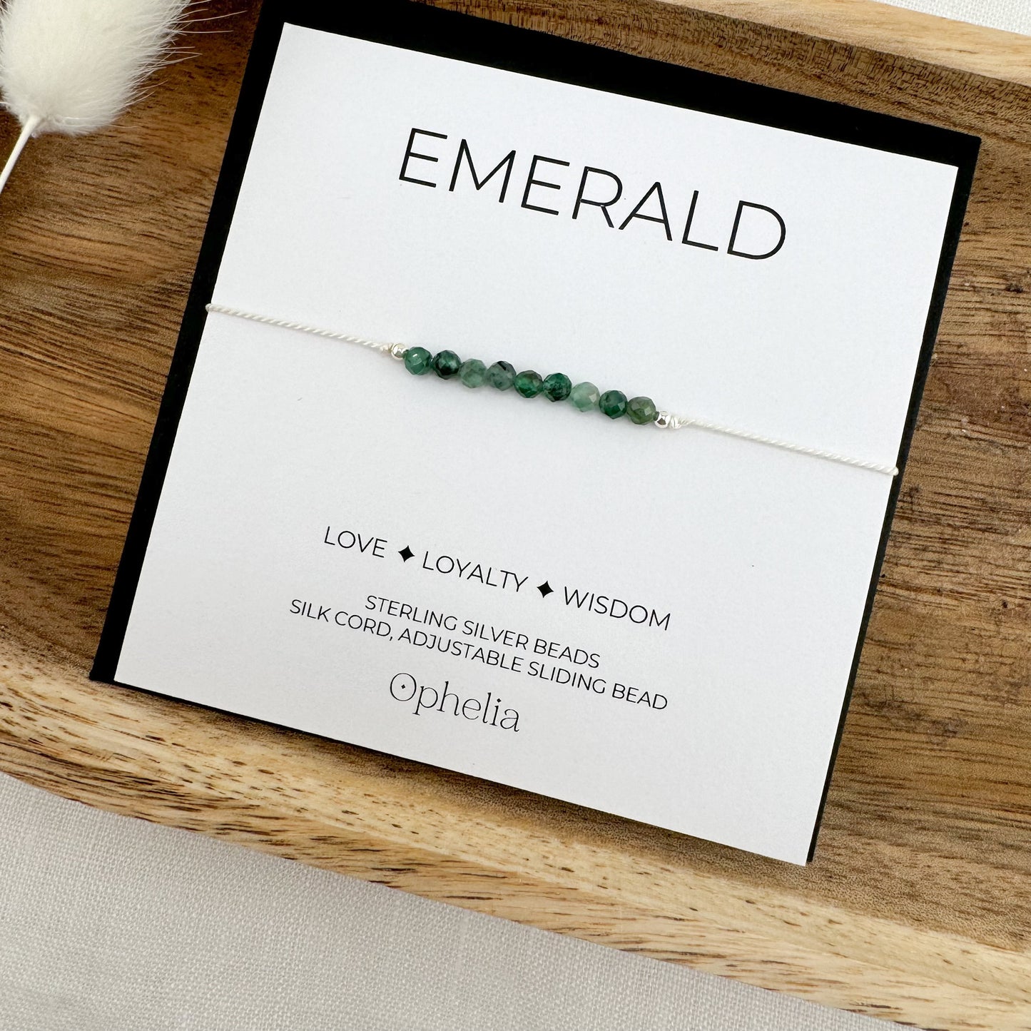 Emerald Silk Bracelet