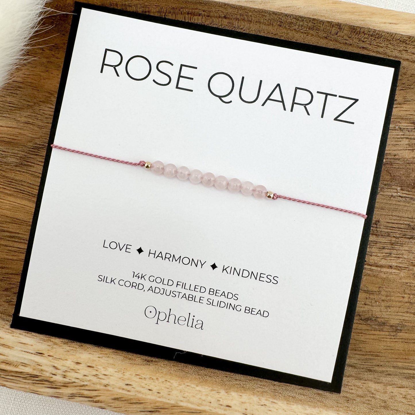 Rose Quartz Silk Bracelet