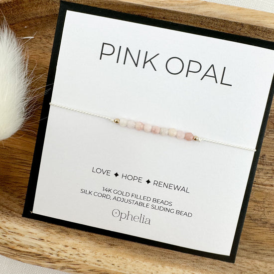 Pink Opal Silk Bracelet