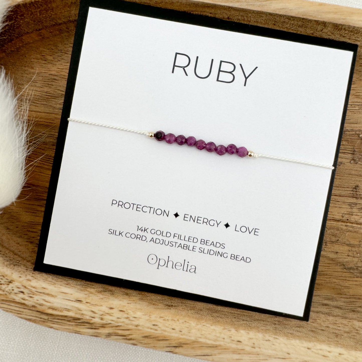 Ruby Silk Bracelet