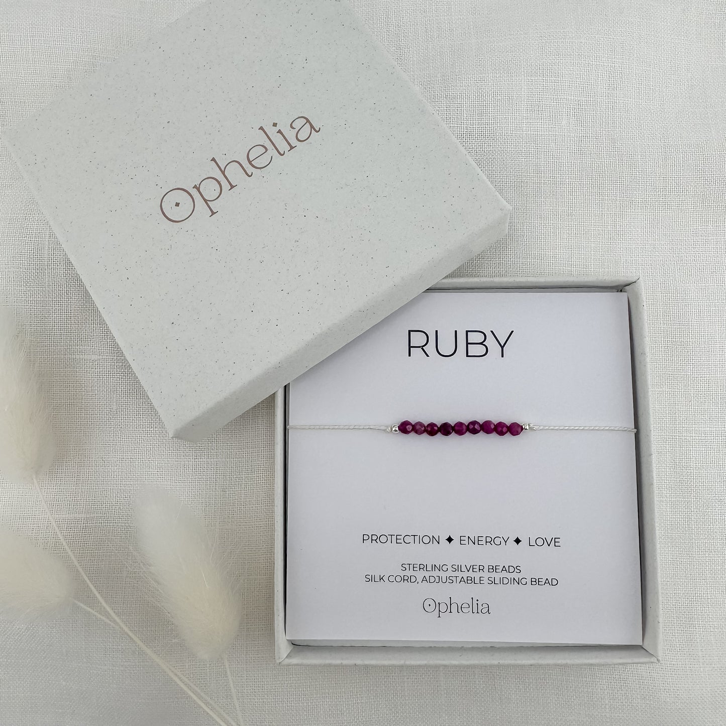 Ruby Silk Bracelet