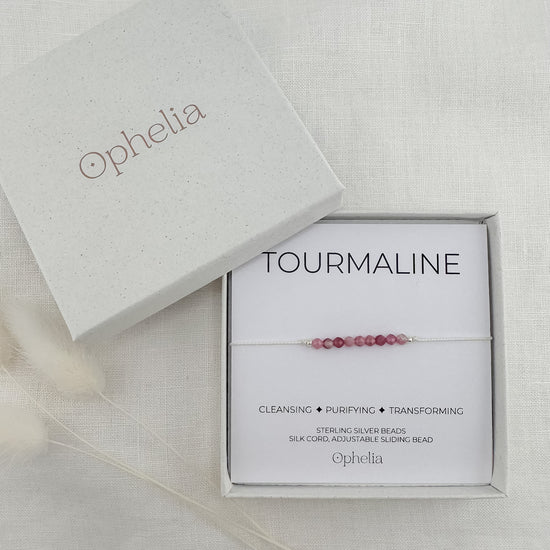 Pink Tourmaline Silk Bracelet