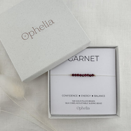 Garnet Silk Bracelet
