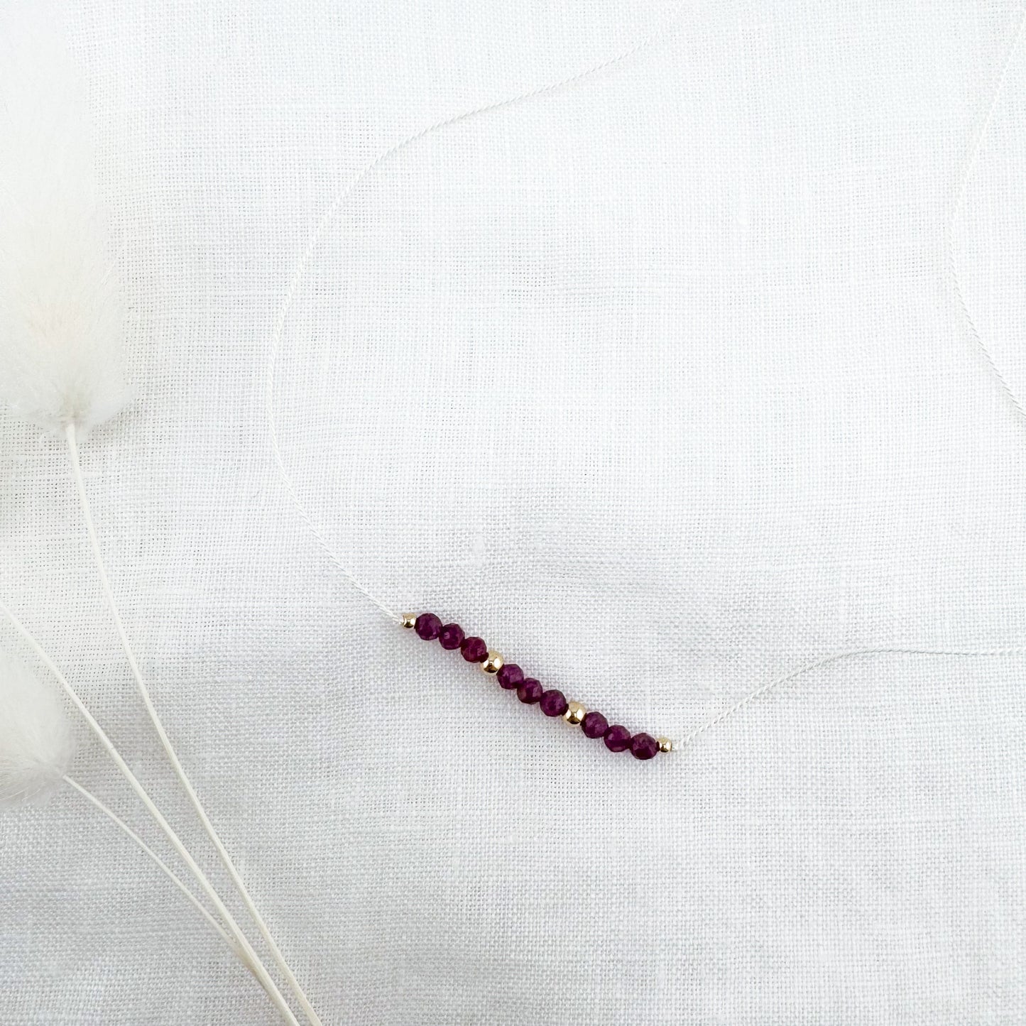 Garnet Silk Necklace