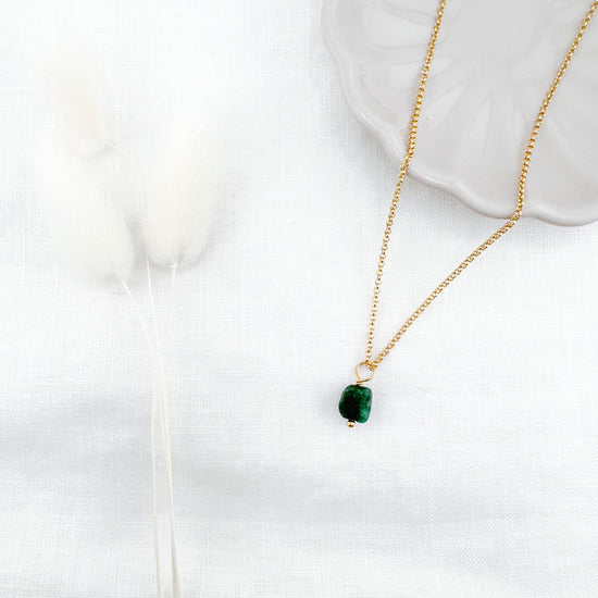 Raw Emerald necklace