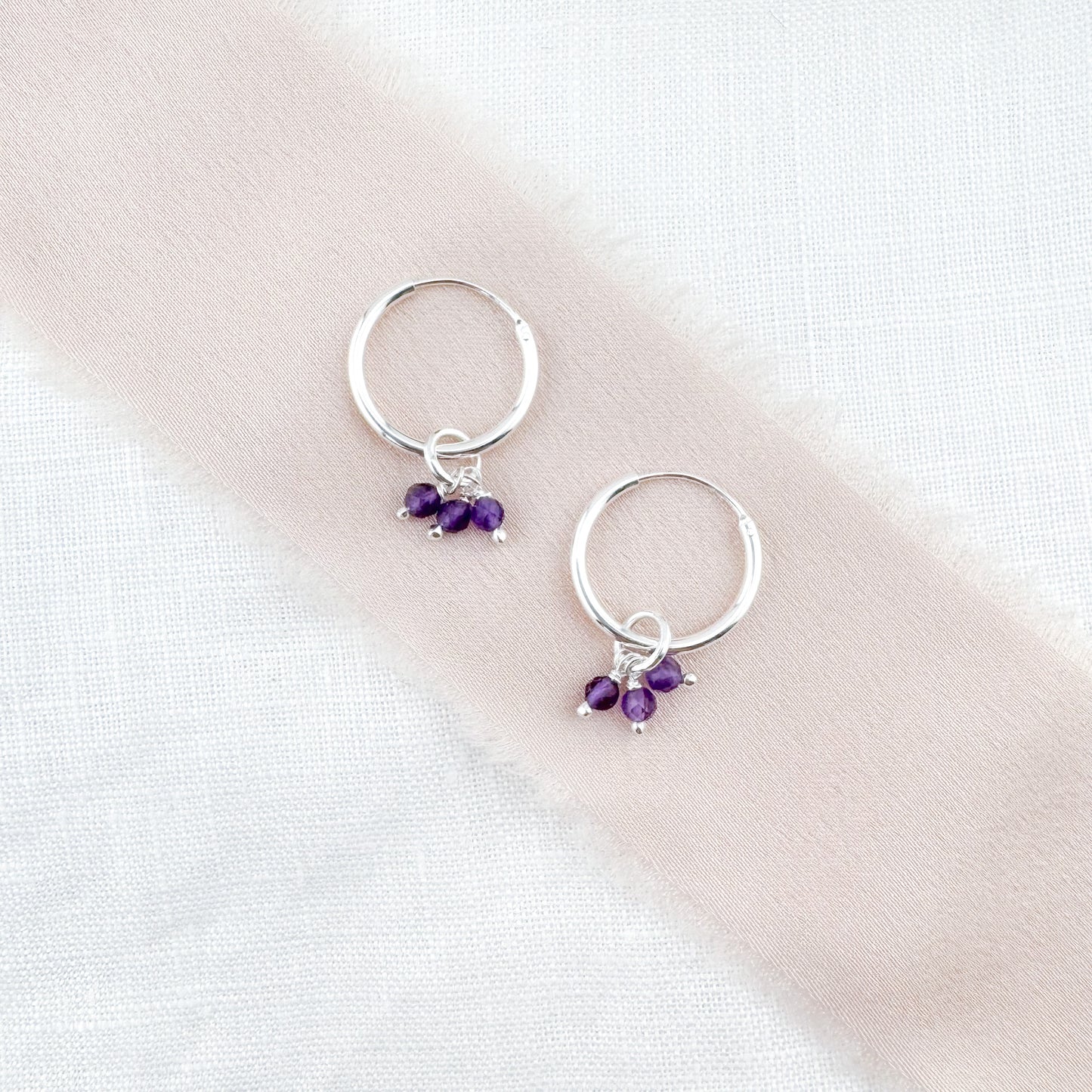 Amethyst Cluster Earrings