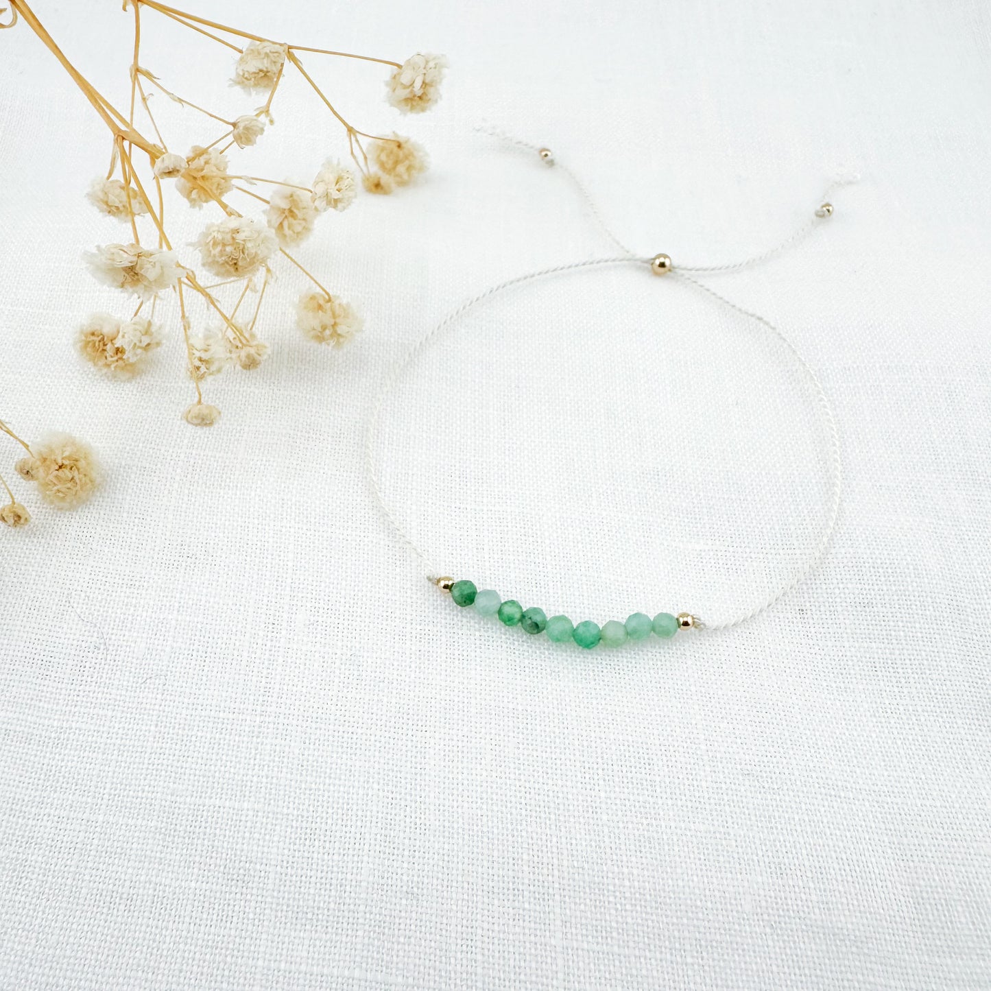 Emerald Silk Bracelet