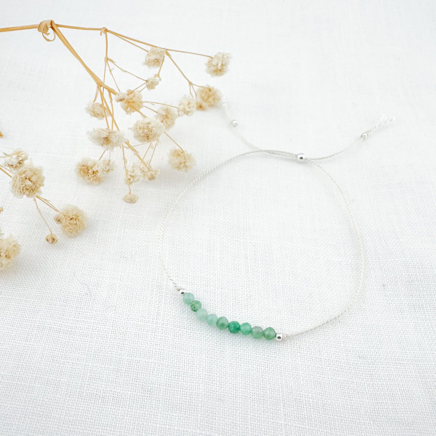 Emerald Silk Bracelet